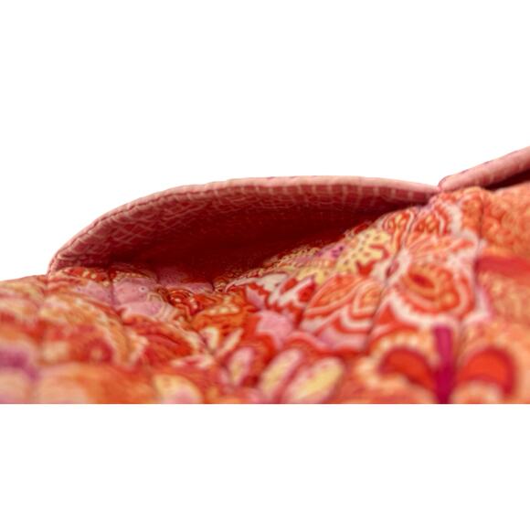 Vera Bradley Sherbet Pink Drawstring Backsack Front Pocket Floral Quilt Retired - Picture 4 of 7